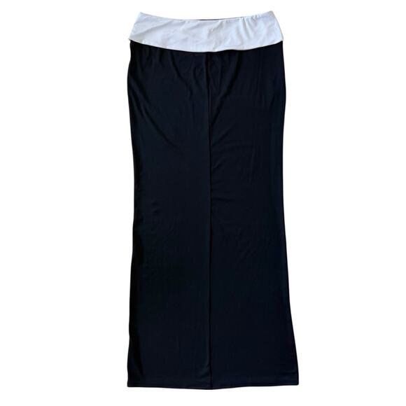 Superdown Jodie Maxi Skirt Stretch Flowy Long Skirt Size Small Black & White NWT - Picture 5 of 11